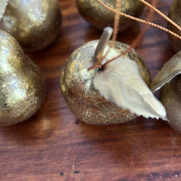 Gold foiled pear ornament - Picture 5 of 11